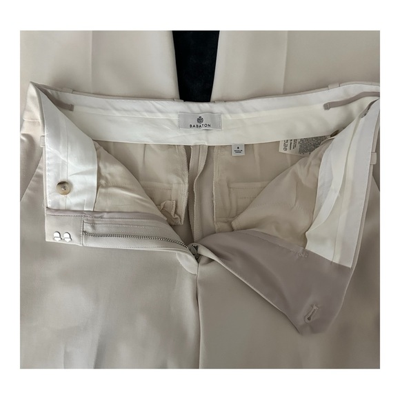 Babaton by Aritzia Pleated Pants Matte Pearl Women’s Size 8 - Picture 4 of 7